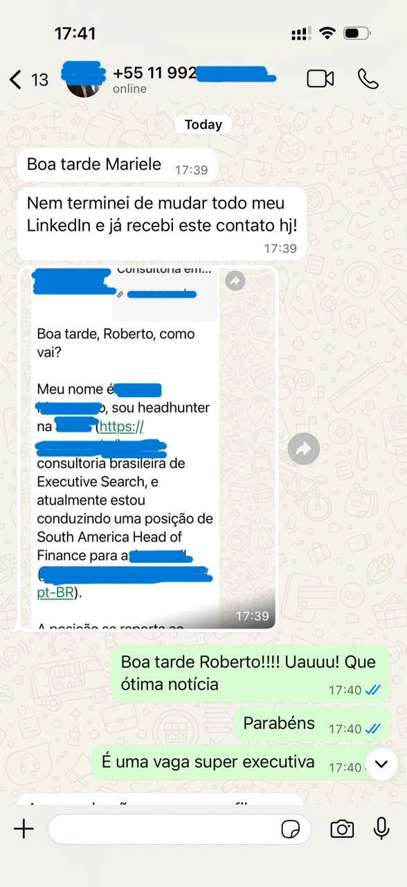 Resultado - Abordagem de recrutadores